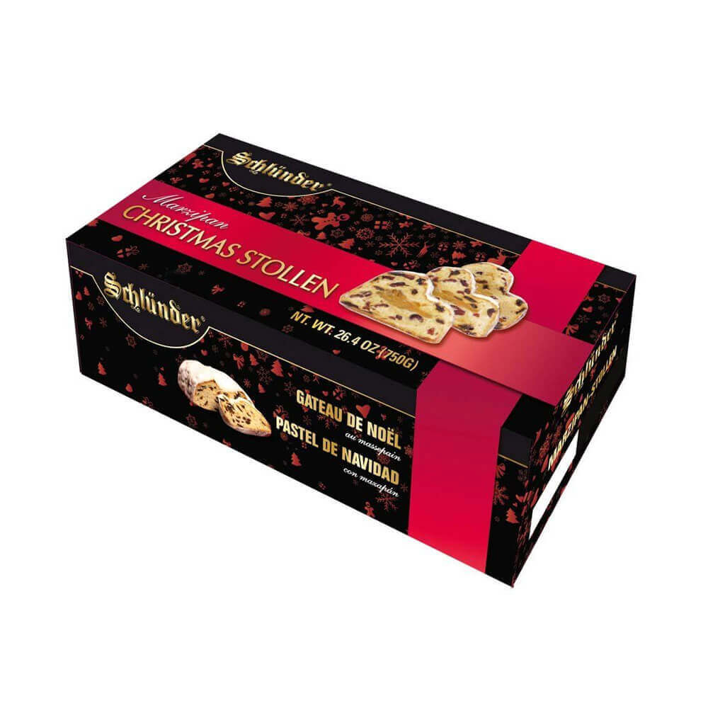 Schlunder Edel Marzipan Christmas Cake Boxed 750g